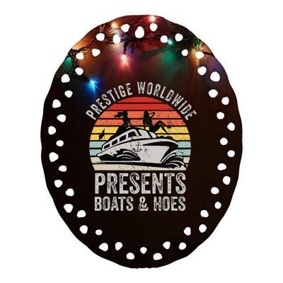 Prestige Worldwide Presents Boats And Hoes Ceramic Oval Ornament