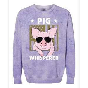 Pig Whisperer Pig Design For Men Hog Farmer Colorblast Crewneck Sweatshirt