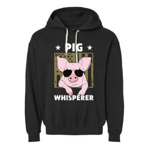 Pig Whisperer Pig Design For Men Hog Farmer Garment-Dyed Fleece Hoodie