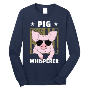 Pig Whisperer Pig Design For Men Hog Farmer Long Sleeve Shirt