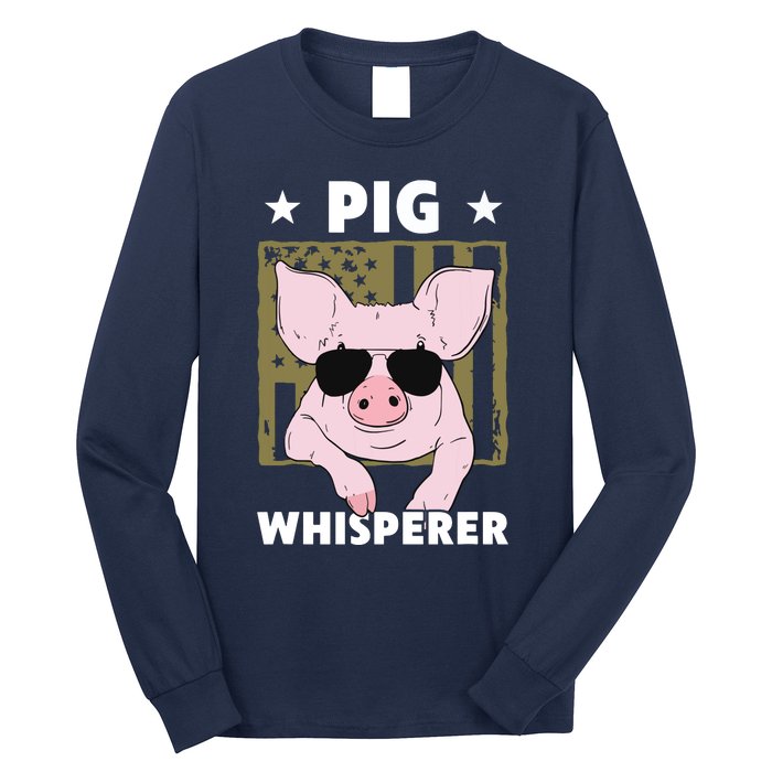 Pig Whisperer Pig Design For Men Hog Farmer Long Sleeve Shirt