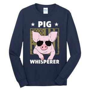 Pig Whisperer Pig Design For Men Hog Farmer Tall Long Sleeve T-Shirt