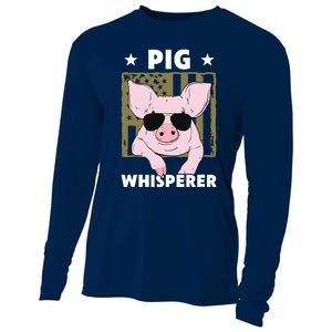 Pig Whisperer Pig Design For Men Hog Farmer Cooling Performance Long Sleeve Crew