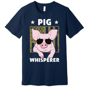 Pig Whisperer Pig Design For Men Hog Farmer Premium T-Shirt