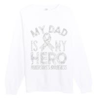 Parkinson's Warrior Parkinson's Disease Awareness Month Premium Crewneck Sweatshirt