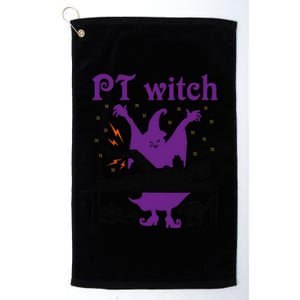 PT Witch Physical Therapy Halloween Physical Therapist Platinum Collection Golf Towel