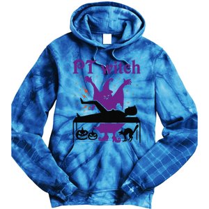 PT Witch Physical Therapy Halloween Physical Therapist Tie Dye Hoodie