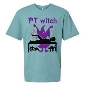 PT Witch Physical Therapy Halloween Physical Therapist Sueded Cloud Jersey T-Shirt