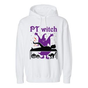 PT Witch Physical Therapy Halloween Physical Therapist Garment-Dyed Fleece Hoodie