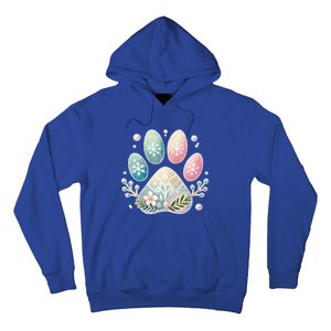 Pastel Winter Paw Print With Snowflakes And Florals Gift Hoodie