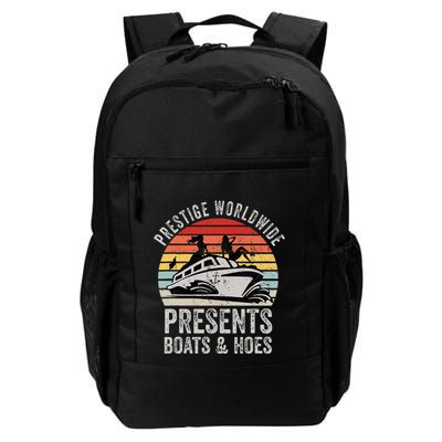 Prestige Worldwide Presents Boats And Hoes Funny Party Boat Daily Commute Backpack