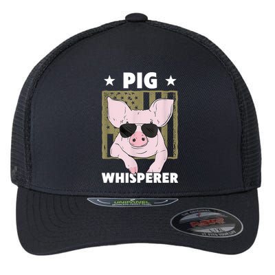 Pig Whisperer Pig Design For Hog Farmer Flexfit Unipanel Trucker Cap