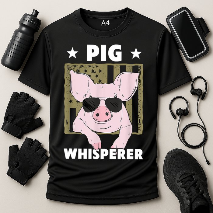 Pig Whisperer Pig Design For Hog Farmer Performance Shirt