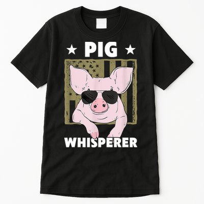 Pig Whisperer Pig Design For Hog Farmer Tall T-Shirt