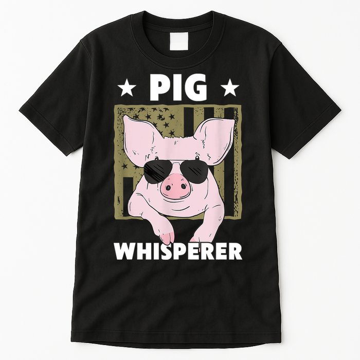 Pig Whisperer Pig Design For Hog Farmer Tall T-Shirt