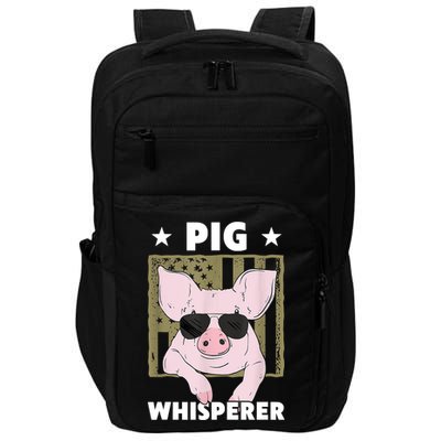 Pig Whisperer Pig Design For Hog Farmer Impact Tech Backpack