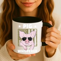 Pig Whisperer Pig Design For Hog Farmer Mug