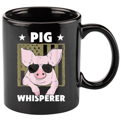 Pig Whisperer Pig Design For Hog Farmer 11oz C Handle Ceramic Mug