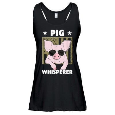 Pig Whisperer Pig Design For Hog Farmer Ladies Essential Flowy Tank