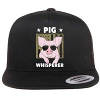 Pig Whisperer Pig Design For Hog Farmer Flatbill Hat