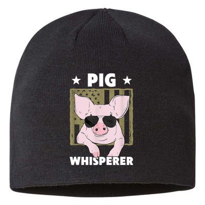 Pig Whisperer Pig Design For Hog Farmer Sustainable Beanie