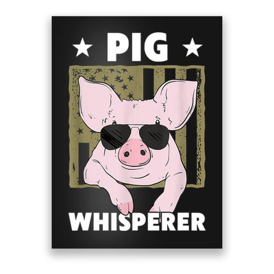 Pig Whisperer Pig Design For Hog Farmer Poster