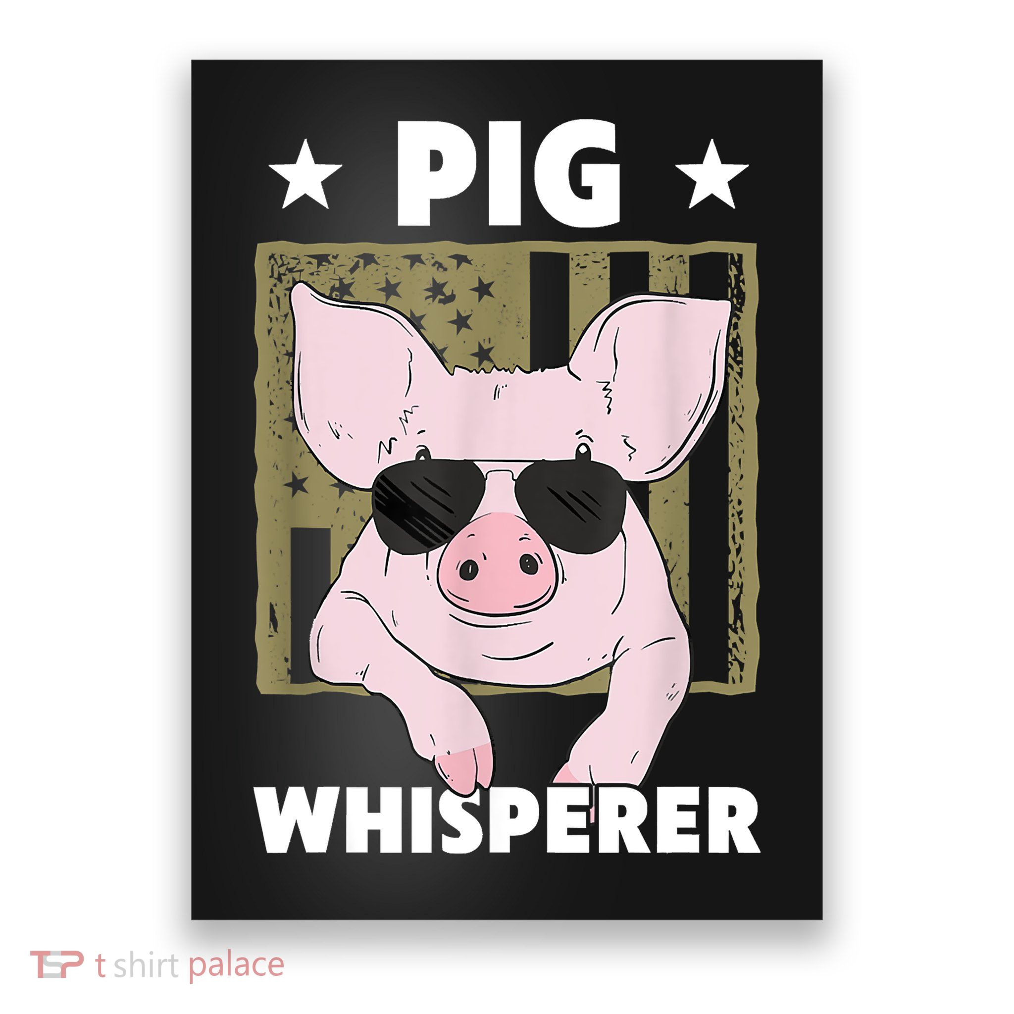 Pig Whisperer Pig Design For Hog Farmer Poster