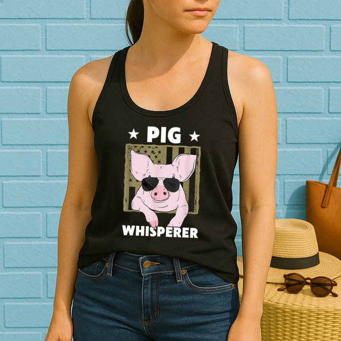 Pig Whisperer Pig Design For Hog Farmer Womens Tank Top