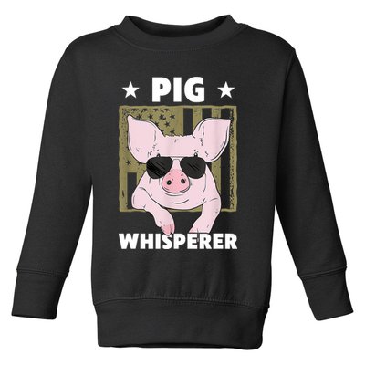 Pig Whisperer Pig Design For Hog Farmer Toddler Sweatshirt