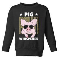 Pig Whisperer Pig Design For Hog Farmer Toddler Sweatshirt