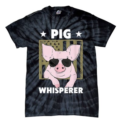 Pig Whisperer Pig Design For Hog Farmer Tie-Dye T-Shirt