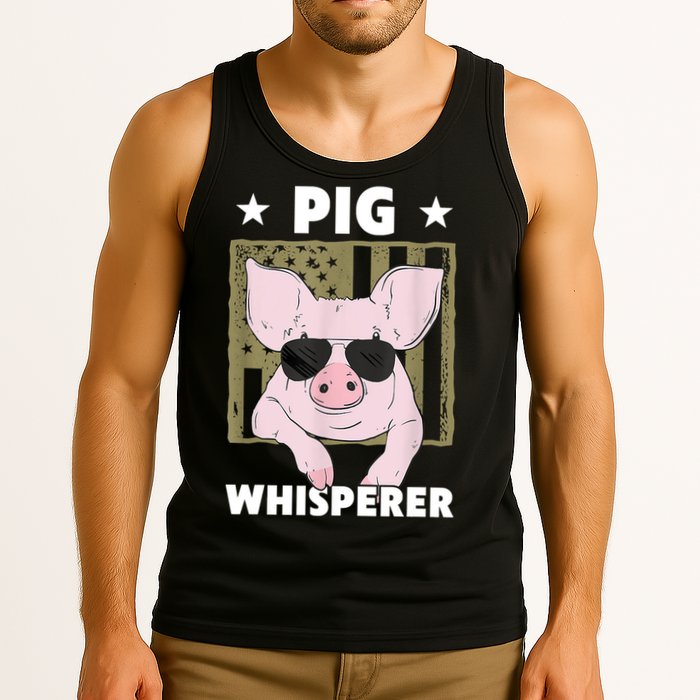 Pig Whisperer Pig Design For Hog Farmer Tank Top