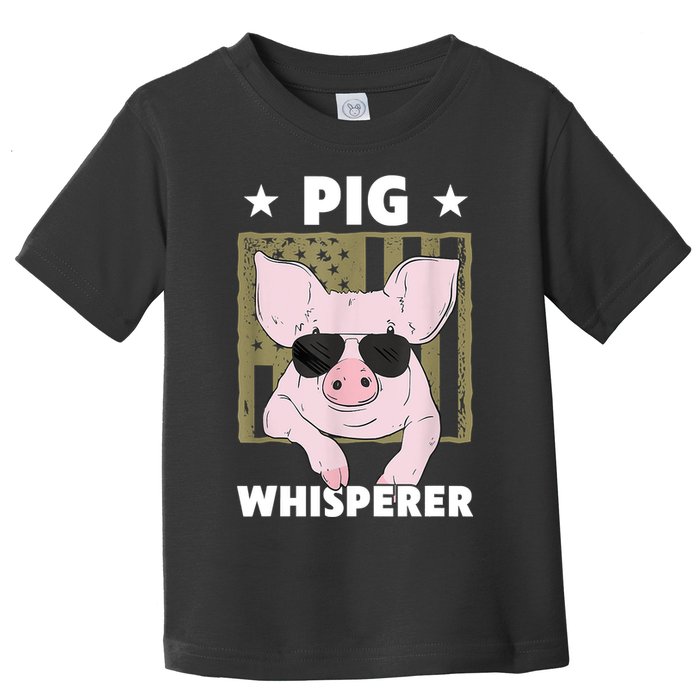 Pig Whisperer Pig Design For Hog Farmer Toddler T-Shirt