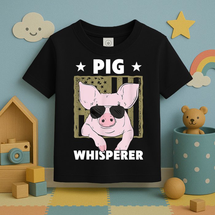 Pig Whisperer Pig Design For Hog Farmer Toddler T-Shirt