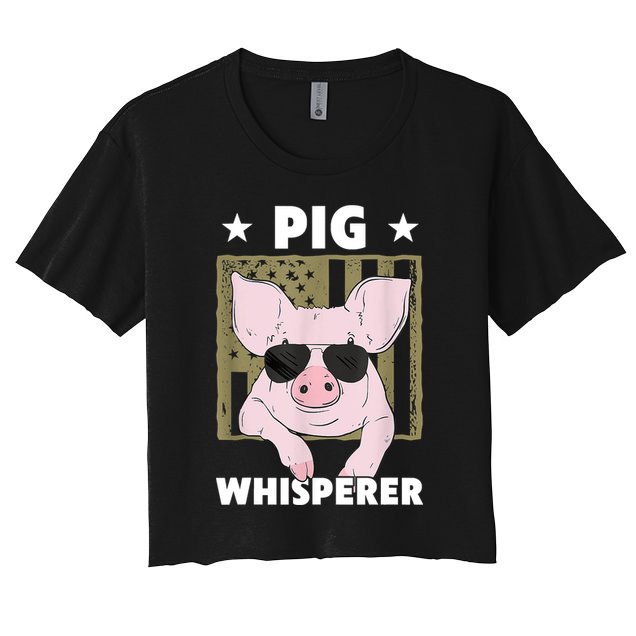 Pig Whisperer Pig Design For Hog Farmer Crop Top
