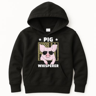 Pig Whisperer Pig Design For Hog Farmer Kids Hoodie