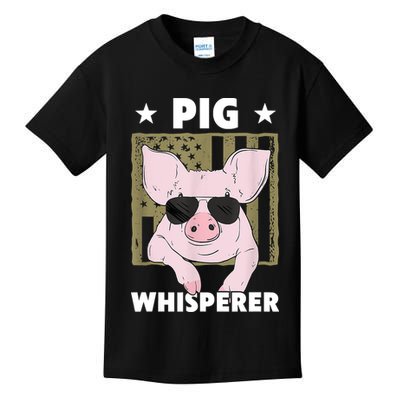 Pig Whisperer Pig Design For Hog Farmer Kids T-Shirt