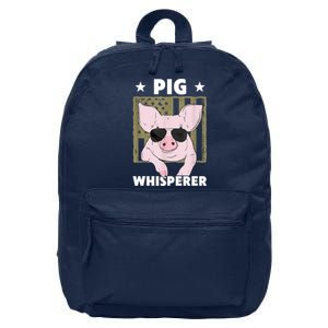 Pig Whisperer Pig Design For Hog Farmer 16 in Basic Backpack