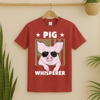 Pig Whisperer Pig Design For Hog Farmer T-Shirt