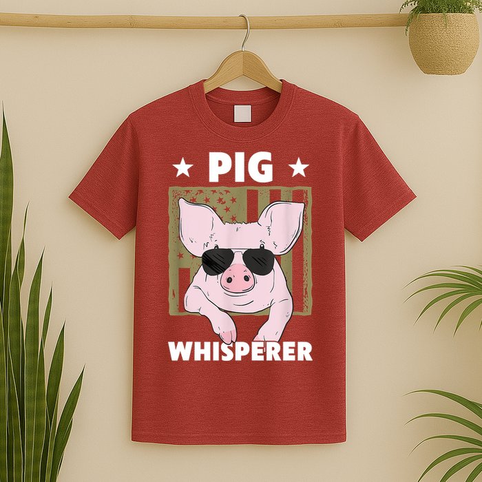 Pig Whisperer Pig Design For Hog Farmer T-Shirt