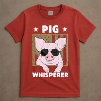Pig Whisperer Pig Design For Hog Farmer T-Shirt