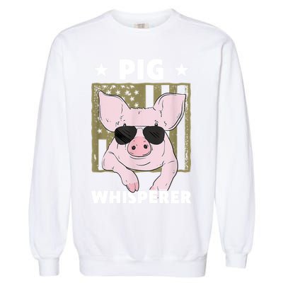 Pig Whisperer Pig Design For Hog Farmer Garment-Dyed Sweatshirt