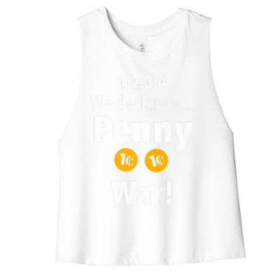 Penny War Premium Women's Racerback Cropped Tank