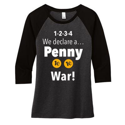 Penny War Premium Women's Tri-Blend 3/4-Sleeve Raglan Shirt