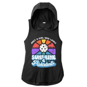 Pickleball Wo Pickleball Pickleball Lover Ladies PosiCharge Tri-Blend Wicking Draft Hoodie Tank