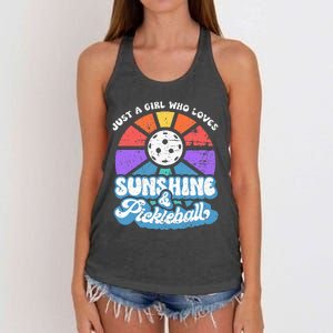 Pickleball Wo Pickleball Pickleball Lover Women's Knotted Racerback Tank