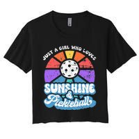 Pickleball Wo Pickleball Pickleball Lover Women's Crop Top Tee