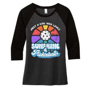 Pickleball Wo Pickleball Pickleball Lover Women's Tri-Blend 3/4-Sleeve Raglan Shirt