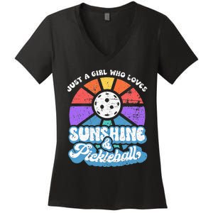 Pickleball Wo Pickleball Pickleball Lover Women's V-Neck T-Shirt