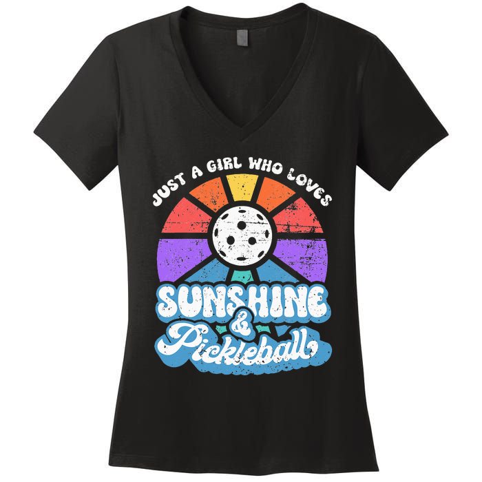 Pickleball Wo Pickleball Pickleball Lover Women's V-Neck T-Shirt